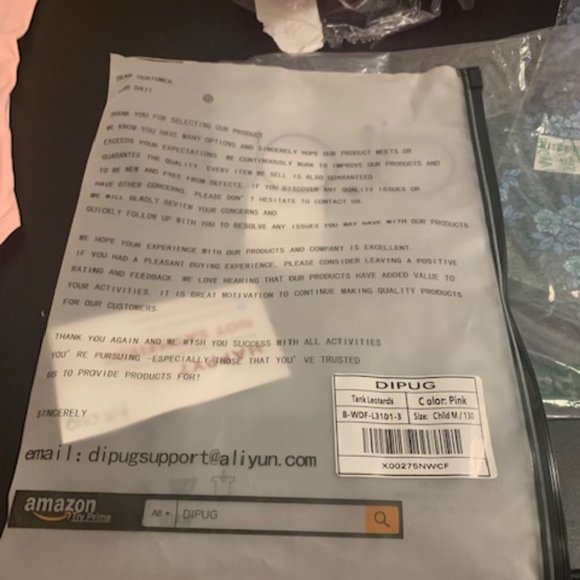 Di PUG Girl's Pink Tank Leotard Medium NWT - Picture 4 of 8